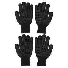 2 Pairs Cut Resistant Gloves Kitchen Gardening Safety Protection Tool for Wood CarvingBlack 22cm