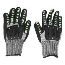 Mechanic Gloves Approx 9.4in Durable TPR HPPE Nylon Impact Resistant Cut Resistant Breathable Cut Resistant Gloves