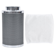 Filtre à air au charbon actif de 15 cm (6 pouces) pour le contrôle des odeurs, idéal pour les tentes de culture hydroponiques.