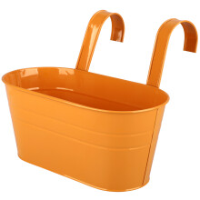 Metal Iron Hanging Flower Pots Simple Hanging Planter Pots with 2 Hooks for Decorate Balcony