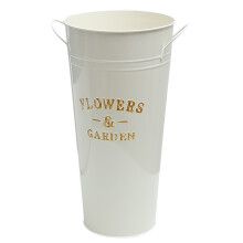 1St Beige Ijzeren Bloemenpot Retro Bloemenemmer Voor Decoratie