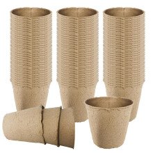 Conjunto de 50/100 Vasos de Turfa para Mudas, Cultivo de Jardinagem, Copos para Germinação de Sementes, Bandejas para Sementes de Ervas e Plantas.