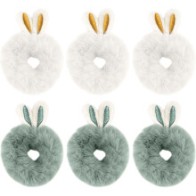 Accessori per capelli di alta qualità in morbido materiale felpato con elastici, colori assortiti per un'ampia gamma di occasioni, grazioso