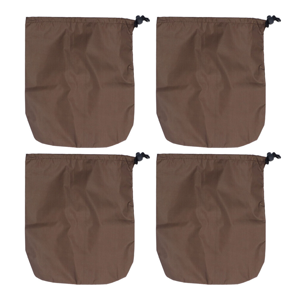 4Pcs Car Rearview Mirror Protective Cover 190T Polyester Taffeta Faucet Frost Guard Coverbrown 3160890937484