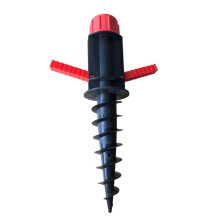 Supporto per ombrellone da spiaggia con vite a spirale, antivento, in plastica, per esterni, giardino e spiaggia.