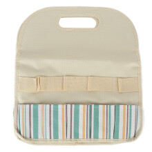 Tool Bag Large Capacity Color Matching Portable Garden Household Woodworking Tool Storage BagKhaki Stripe