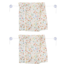 2PCS Simple Style Sunshade Curtain Adjustable Car Side Window Curtain Cute Car Curtain with Suction CupType 1