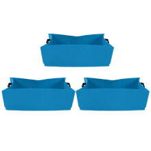3PCS Thicken Non Woven Vegetable Planting Seedling Grow Bags Garden Planter Bed with HandleSky Blue 60x30x20cm