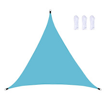 6m Shade Sail Polyester Blue Sun Shade Sail for Patio Backyard Playground