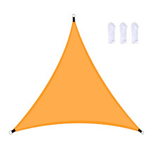 Vela de sombreamento de 6m em poliéster laranja para pátio, quintal e playground.