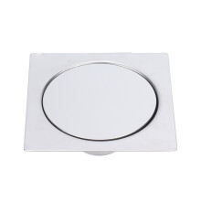 Pedal Floor Drain Stainless Steel 10x10cm Shower Deodorant Bounce Floor Drain for Bathroom