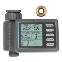 LCD Electronic Garden Digital Water Timer Watering Irrigation Controller with Adapter Battery Powered
