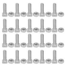 Set van 20 bouten en moeren (22 mm M6x22) van aluminium, inclusief moeren en bouten, geschikt als gereedschapsaccessoire voor kassen.
