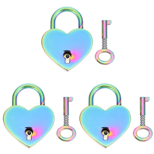 3Ensembles Cadenas Amour Plating Coloré Protection Et Décoration 2