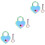 3Ensembles Cadenas Amour Plating Coloré Protection Et Décoration 6