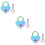3Ensembles Cadenas Amour Plating Coloré Protection Et Décoration 10