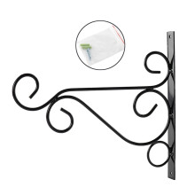 Plant Hanging Bracket Black Heavy Duty Stable for Living Room Garden Garage Balcony 30 X 21cm