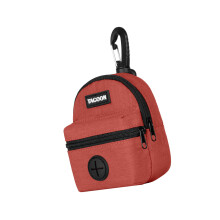 Compacts Dog Poops Bag Carriers Convenient Pet Litter-Coral Red