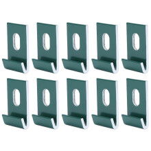 10 stuks basisclips/haakbevestigingen voor het bevestigen van aluminium kassen (set groen)