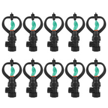 10Pcs Garden Lawn Adjustable Rotating Sprinkler Irrigation Sprayer Nozzle with Controlled Switch