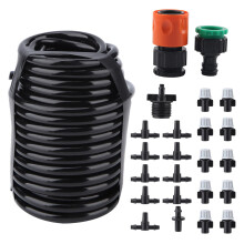 10m DIY Lawn Sprinkler Irrigation Auto Water Plant Watering Garden Hose Set