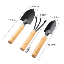 Home Gardening Tools Portable Shove Rake Spade Heavy Duty Gardening Tool Set with Ergonomic Handle
