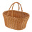 1Pc Handheld PP Storage Basket Light Brown Decorative Picnic Basket 5