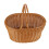 1Pc Handheld PP Storage Basket Light Brown Decorative Picnic Basket 6