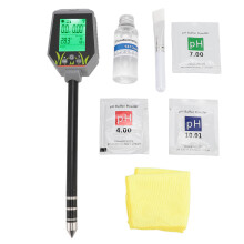 6 in 1 Soil PH Meter Kit PH EC Light Fertility Humidity Temperature Soil Digital Tester for Garden Grass Lawn Greenhouse Plant Care