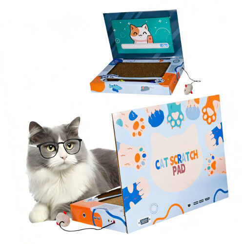 Laptop Shape Cats Scratcher Corrugated Cats Scratching-Style1