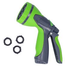 Tuinsproeierset met hogedrukslangmondstuk en 10 standen voor irrigatie en autowassen.