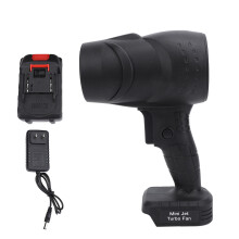 Elektrischer Staubwedel, leistungsstarker Turboventilator, wiederaufladbar, kabellos, handlich, für Zuhause, Auto, Tastatur, Camping, Schwarz