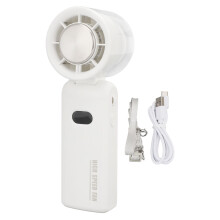 Handheld turboventilator met 100 standen, hoge snelheid, oplaadbaar, opvouwbaar, draagbaar en inclusief draagkoord.