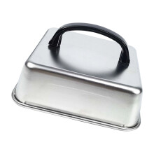 304 Stainless Steel Basting Cover Square- barHandle 16x16x5CM