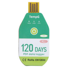 USB-Temperaturdatenlogger, IP67 wasserfest, Einweg-PDF-Temperaturdatenlogger für Kühltransporte, 120 Tage