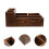 Wooden Storage Box Multi Compartment Organizer For Office Home Brown 10