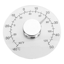 Buitenthermometer -40 tot 50 Zeer nauwkeurige, gevoelige thermometer met grote en duidelijke wijzerplaat voor ramen, deuren, binnen en buiten
