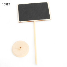 10 Sets Plant Label Tag Sign Small Blackboard Message Board Garden Plants DecorationSquare Shape