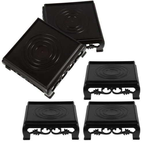 10 Pcs Plastic Square Shelf Stand For Tank Vase Display Plant Base 1