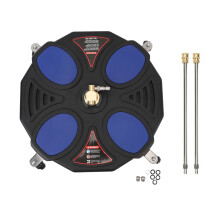 Hogedrukreiniger voor oppervlakken, 1/4 inch snelkoppeling, 16 inch, 3600 PSI, met wielen, hogedrukreiniger voor tuin en wegdek