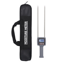 Draagbare vochtigheidsmeter voor hooi met verlicht display, zeer nauwkeurige vochtigheidsmeter voor graanstro, voergras en zemelen