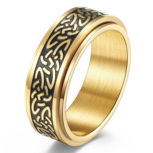 Βέρες Βέρες Νορβηγών Βίκινγκ από ανοξείδωτο ατσάλι, Vintage Κέλτικες, Σκαλιστό