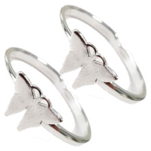 Anelli impilabili da donna, anello vintage per pollice con apertura a forma di orecchie di gatto e coda in argento sterling, regalo per gioielli da