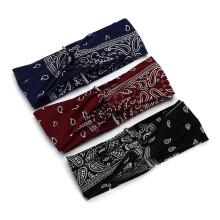 Gedrehter Turban-Kopftuch, angenehm zu tragen mit Boho-Retro-Print-Design, rutschfestes Bohemian-Bandana für Damen, weiches, atmungsaktives