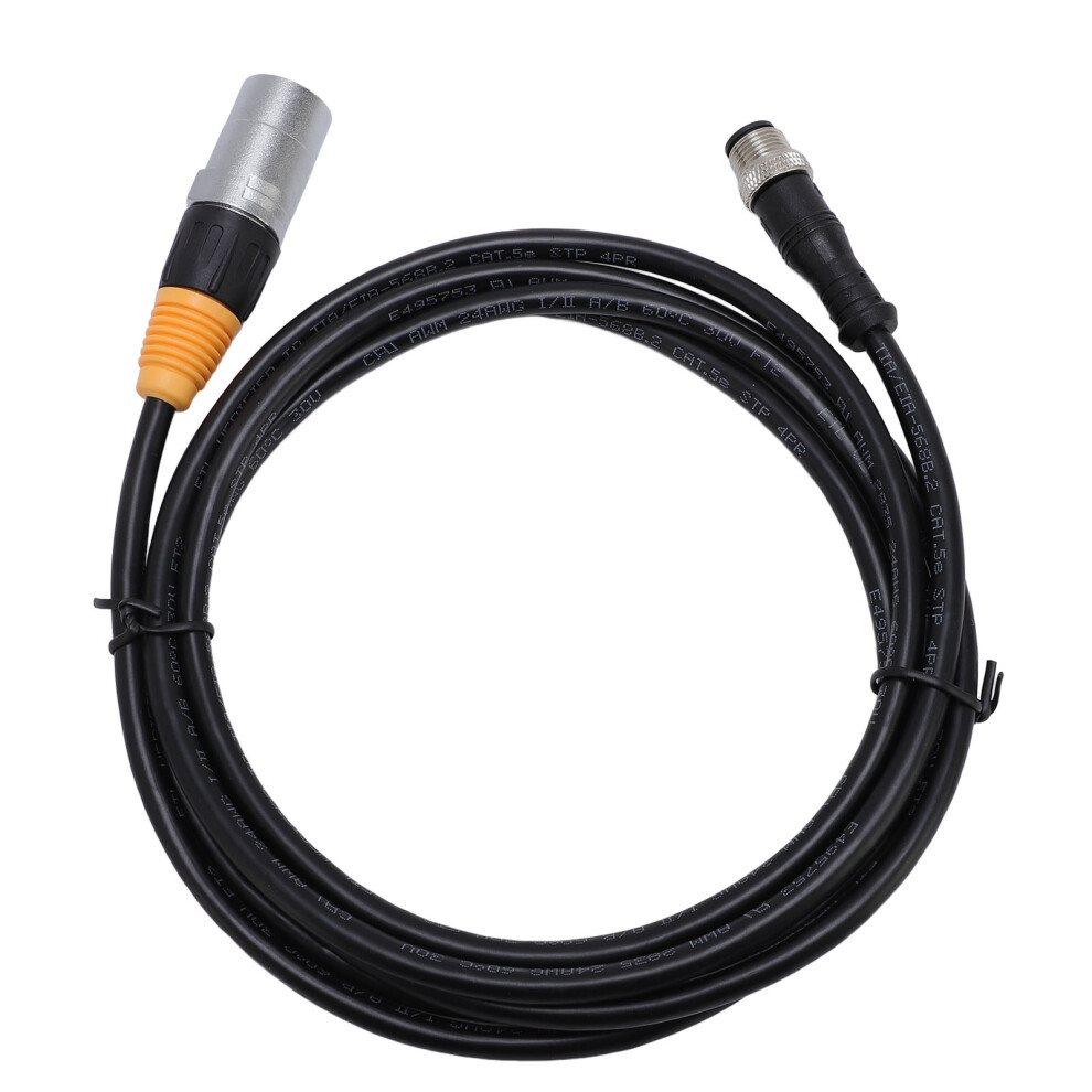 M12 Rj45 Ethernet Cable Water Resistant Rj45 To M12 5P Male Shielded Connector Cable Adapter For Industrial Automation 2M/6.56Ft 3128883717024