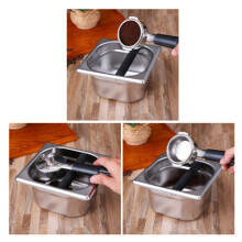 coffee knock box edelstahl klein 10 cm espresso behälter kaffeesatz