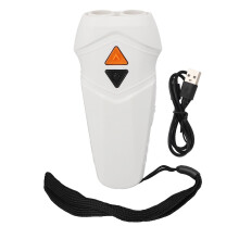 Handzame anti-blafapparaten voor honden, oplaadbaar via USB, ultrasoon afschrikapparaat voor honden (20-25 kHz), wit.