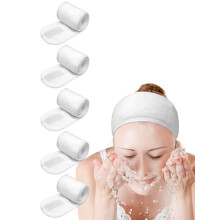 Faixa de cabelo de microfibra para spa, ultramacia, em tecido atoalhado antiderrapante, ideal para salões de beleza e academias. Elástica e