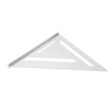 Dreiecklineal aus Aluminiumlegierung, metrisch/imperial, klare Skala, hohe Genauigkeit, gut ablesbar, für Ingenieure und Schreiner, silber/weiß
