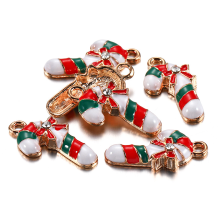 Elegante gouden emaille kerstbedeltjes, 20 stuks voor het maken van sieraden. Laat je stralen tijdens de feestdagen met diverse thema's, perfect voor
